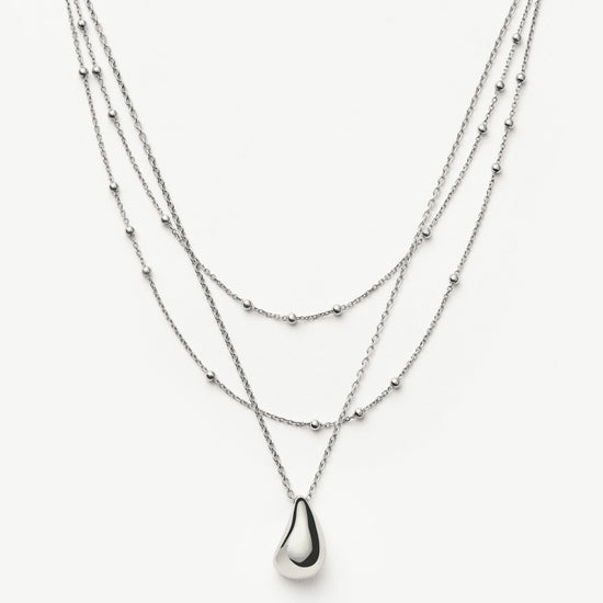 Savi Droplet Pendant & Double Necklace Set | Sterling Silver Layering Sets Missoma 