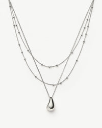 Savi Droplet Pendant & Double Necklace Set | Sterling Silver Layering Sets Missoma 