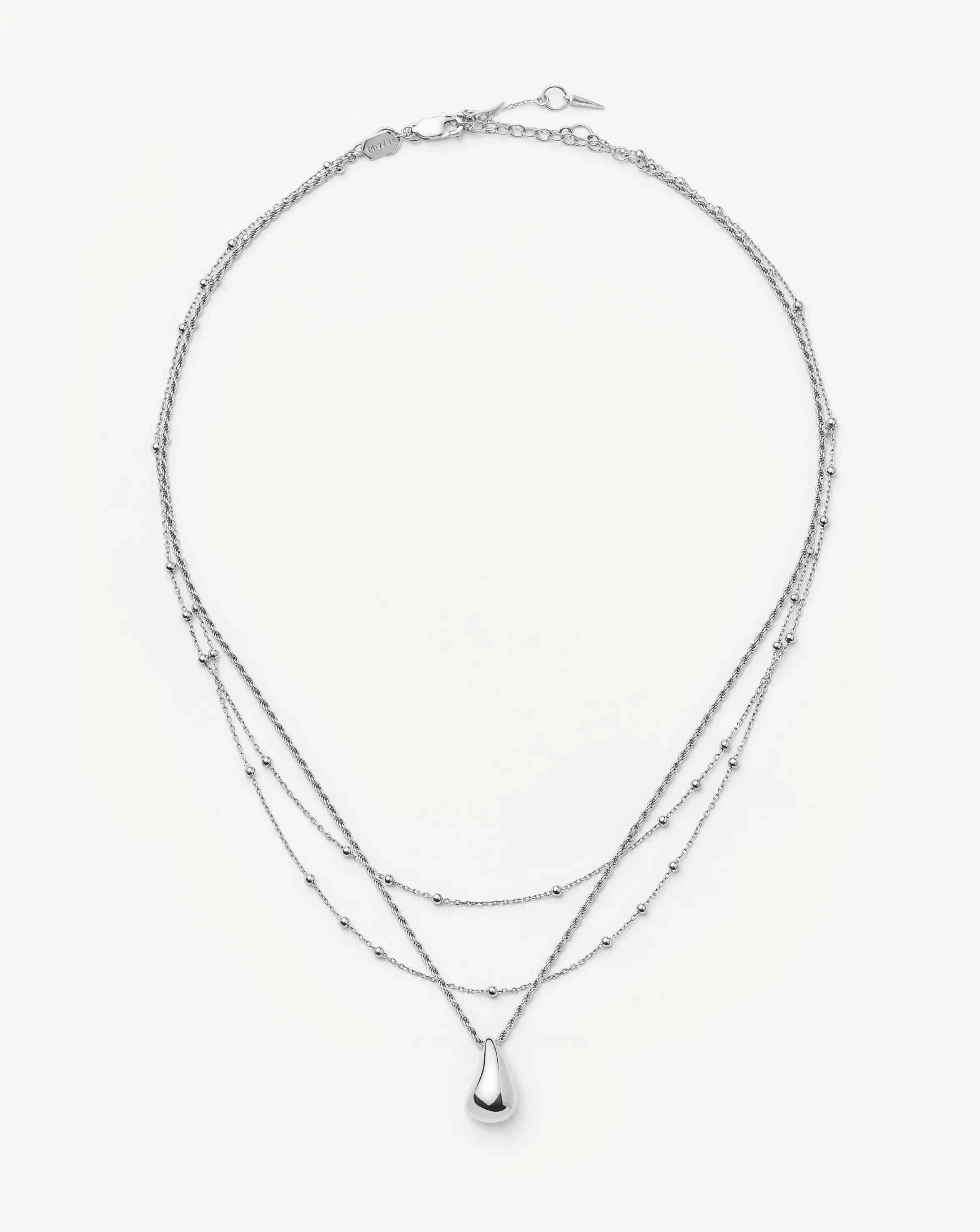 Savi Droplet Pendant & Double Necklace Set | Sterling Silver Necklaces Missoma 
