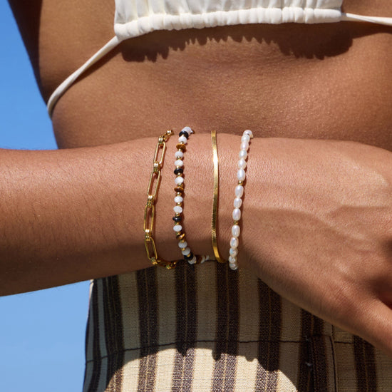 Savi Pearl & Gemstone Beaded Bracelet | 18k Gold Plated/Multi Bracelets Missoma 