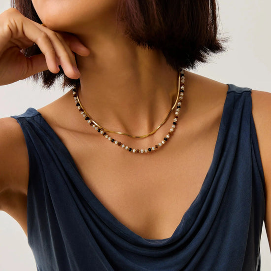 Savi Pearl & Gemstone Beaded Necklace | 18k Gold Plated/Multi Necklaces Missoma 