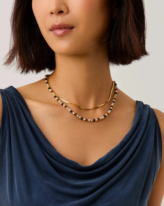 Savi Pearl & Gemstone Beaded Necklace | 18k Gold Plated/Multi Necklaces Missoma 