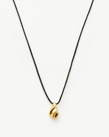 Savi Ridge Droplet Pendant Cord Necklace | 18k Gold Plated Necklaces Missoma 