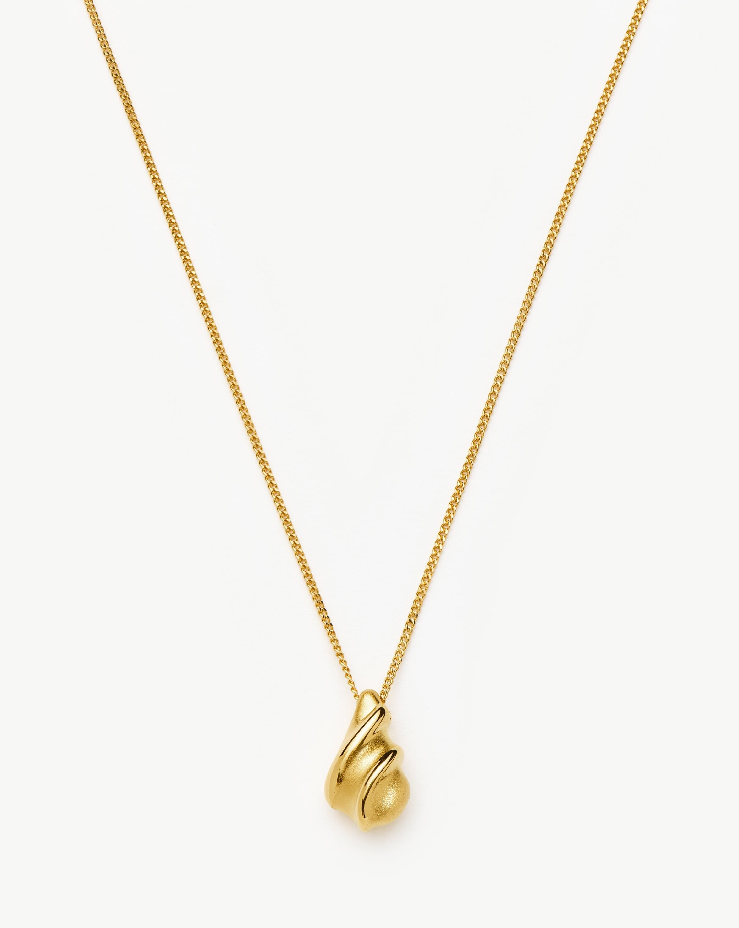 Savi Ridge Droplet Pendant Necklace | 18k Gold Plated Necklaces Missoma 