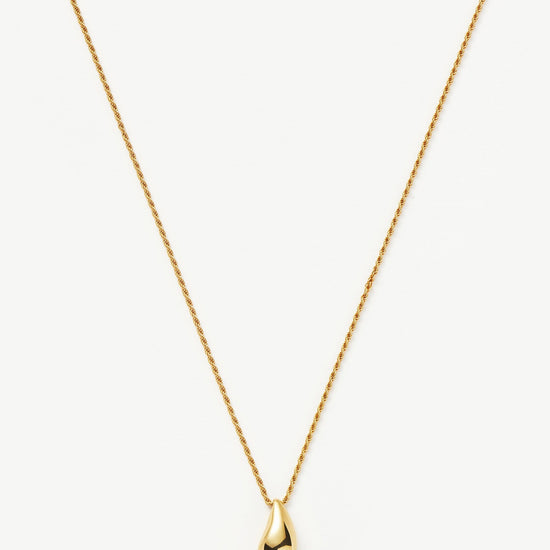 Savi Sculptural Droplet Pendant Necklace | 18ct Gold Plated Vermeil Necklaces Missoma 