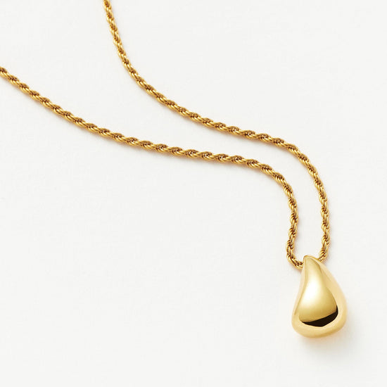 Savi Sculptural Droplet Pendant Necklace | 18ct Gold Plated Vermeil Necklaces Missoma 