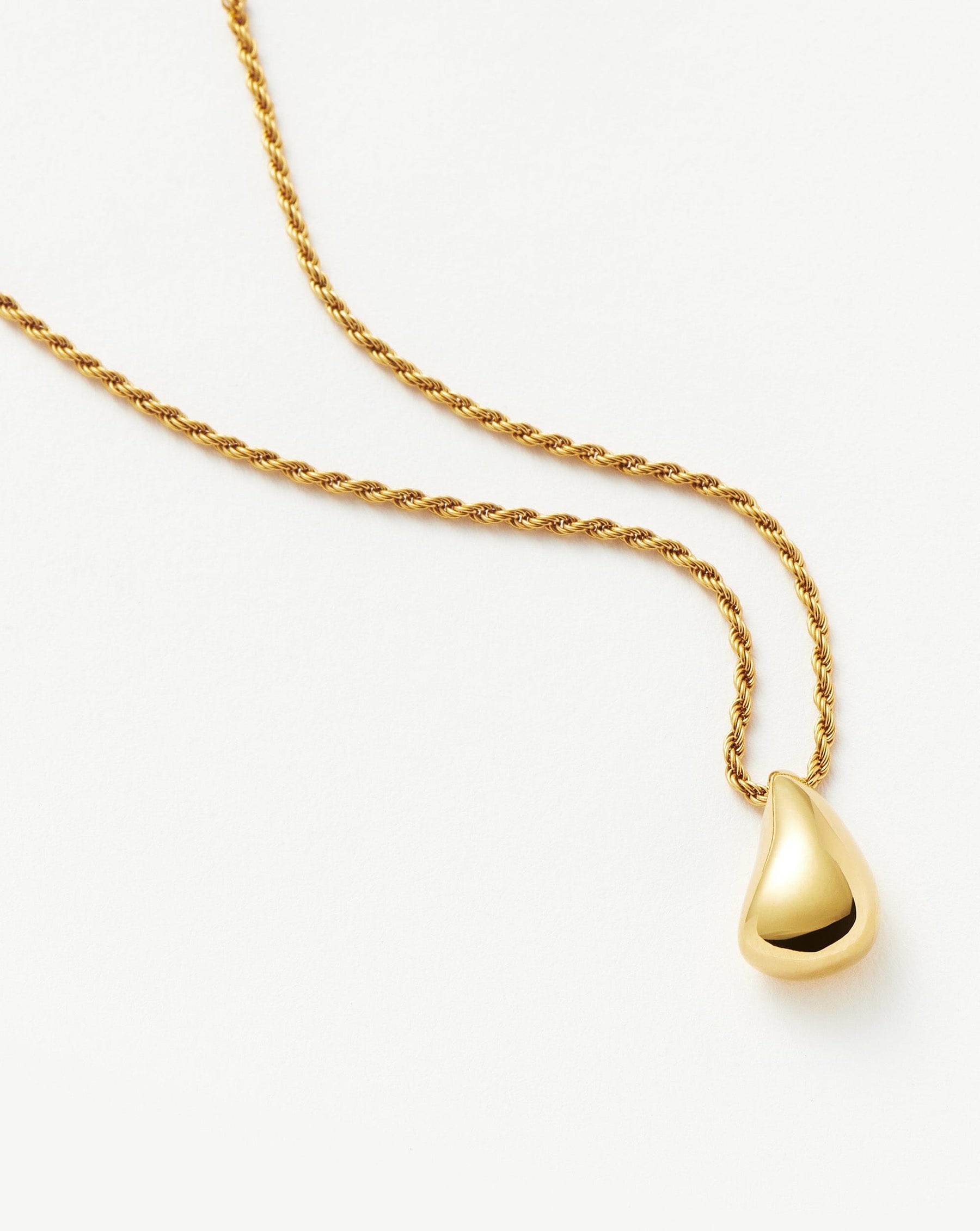 Savi Sculptural Droplet Pendant Necklace | 18k Gold Vermeil | Missoma