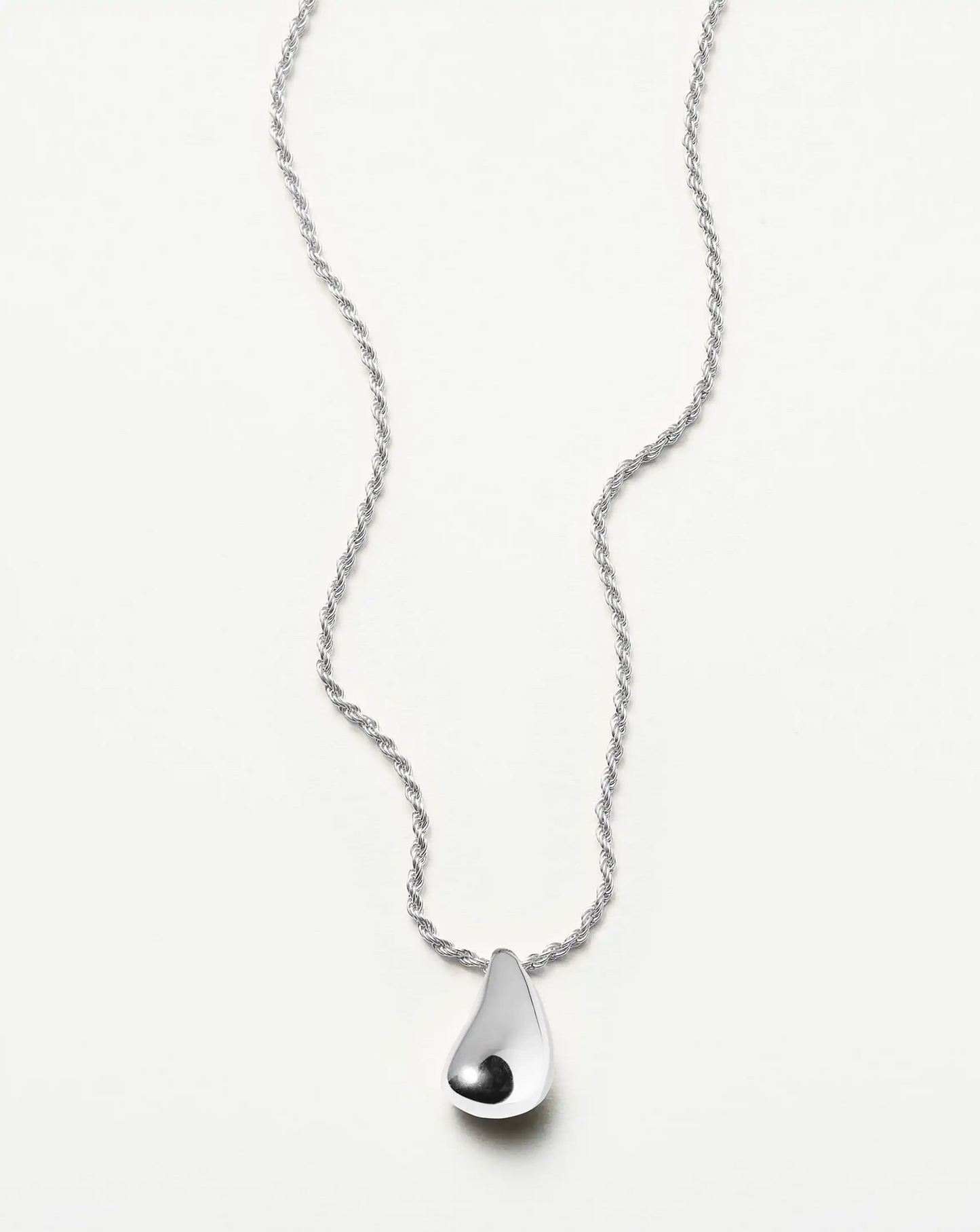 Savi Sculptural Droplet Pendant Necklace | Sterling Silver Necklaces Missoma 