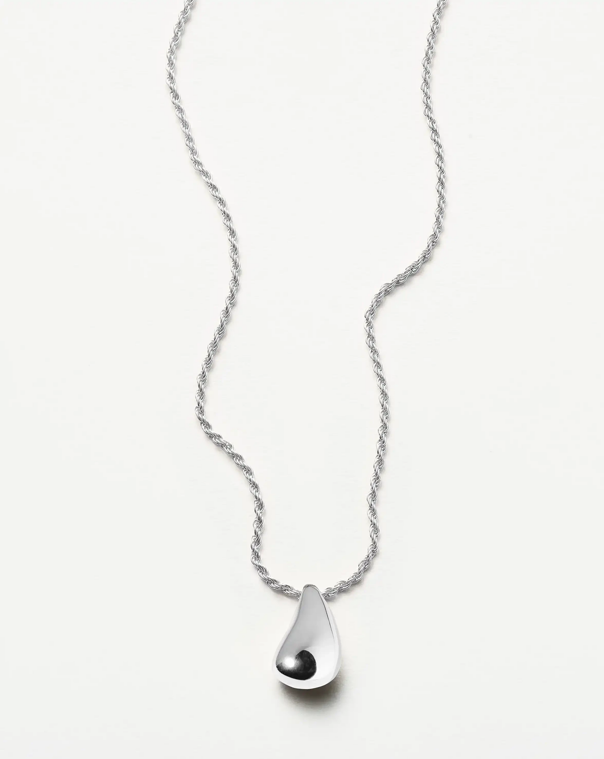 Savi Sculptural Droplet Pendant Necklace | Sterling Silver Necklaces Missoma 
