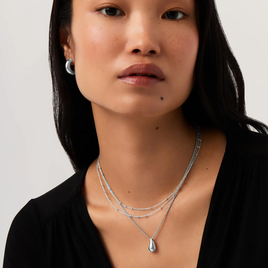 Savi Sculptural Droplet Pendant Necklace | Sterling Silver Necklaces Missoma 