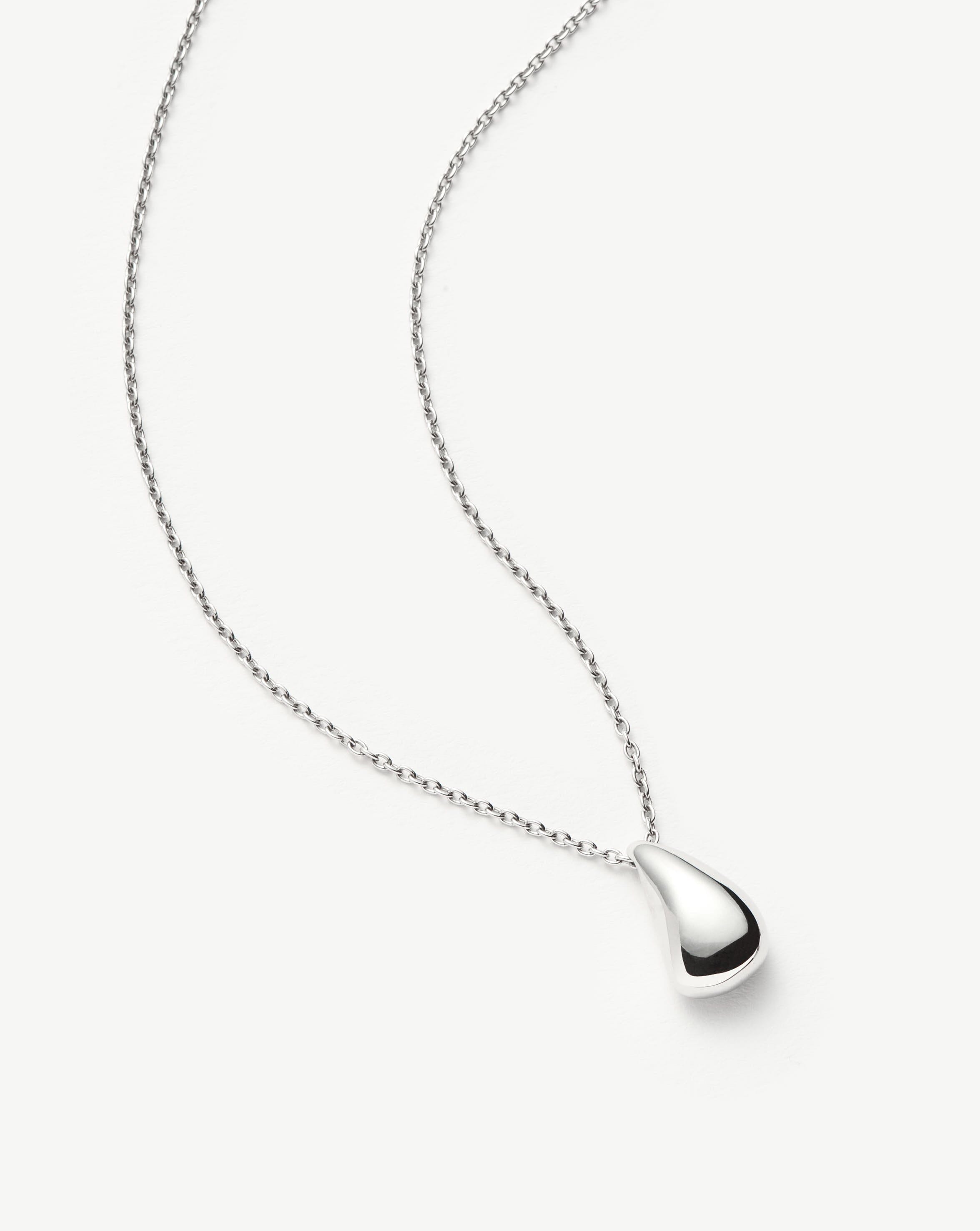 Savi Sculptural Droplet Pendant Necklace | Sterling Silver Necklaces Missoma 