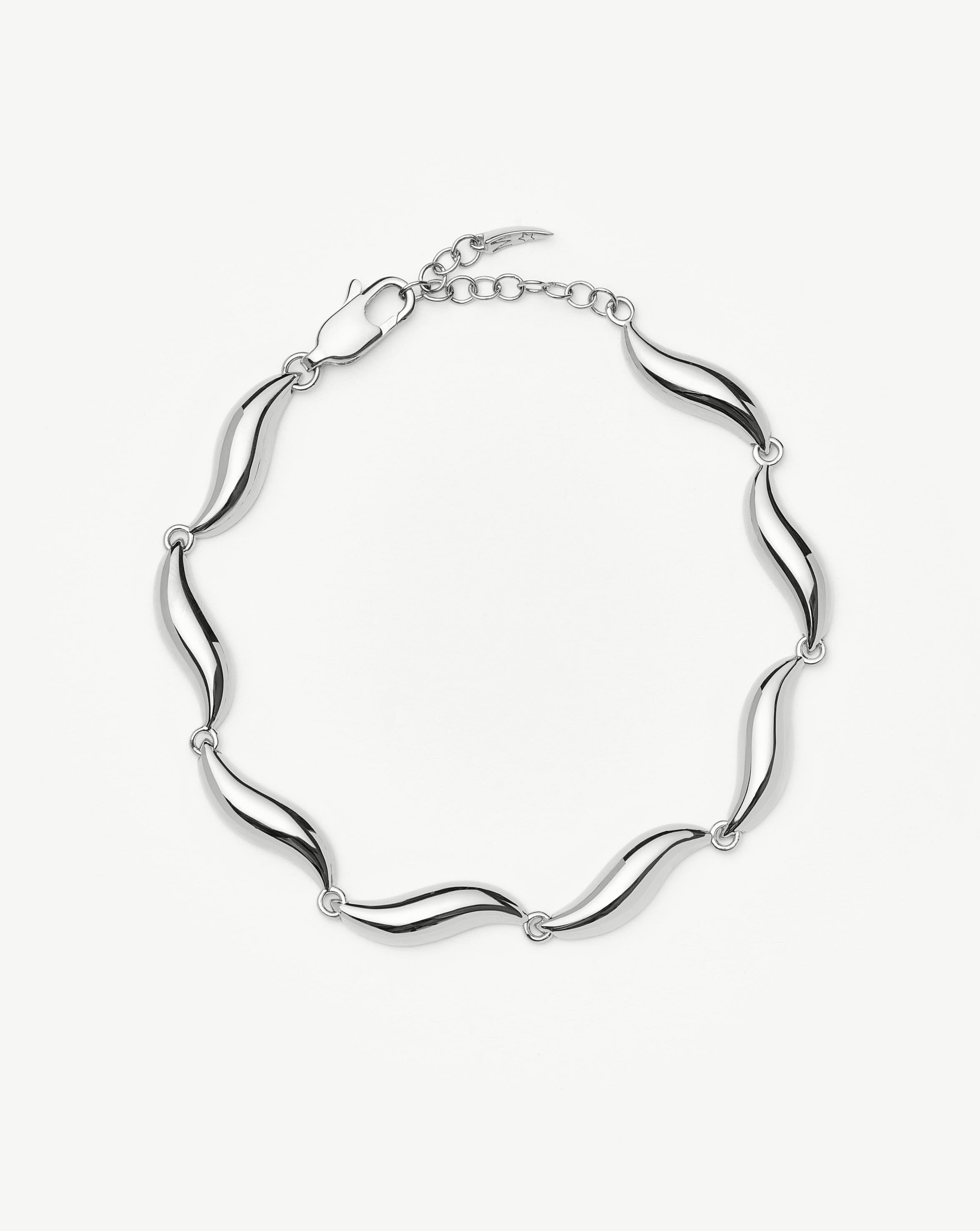 Savi Signature Link Chain Bracelet | Silver Plated Bracelets Missoma 