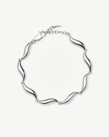 Savi Signature Link Chain Bracelet | Silver Plated Bracelets Missoma 