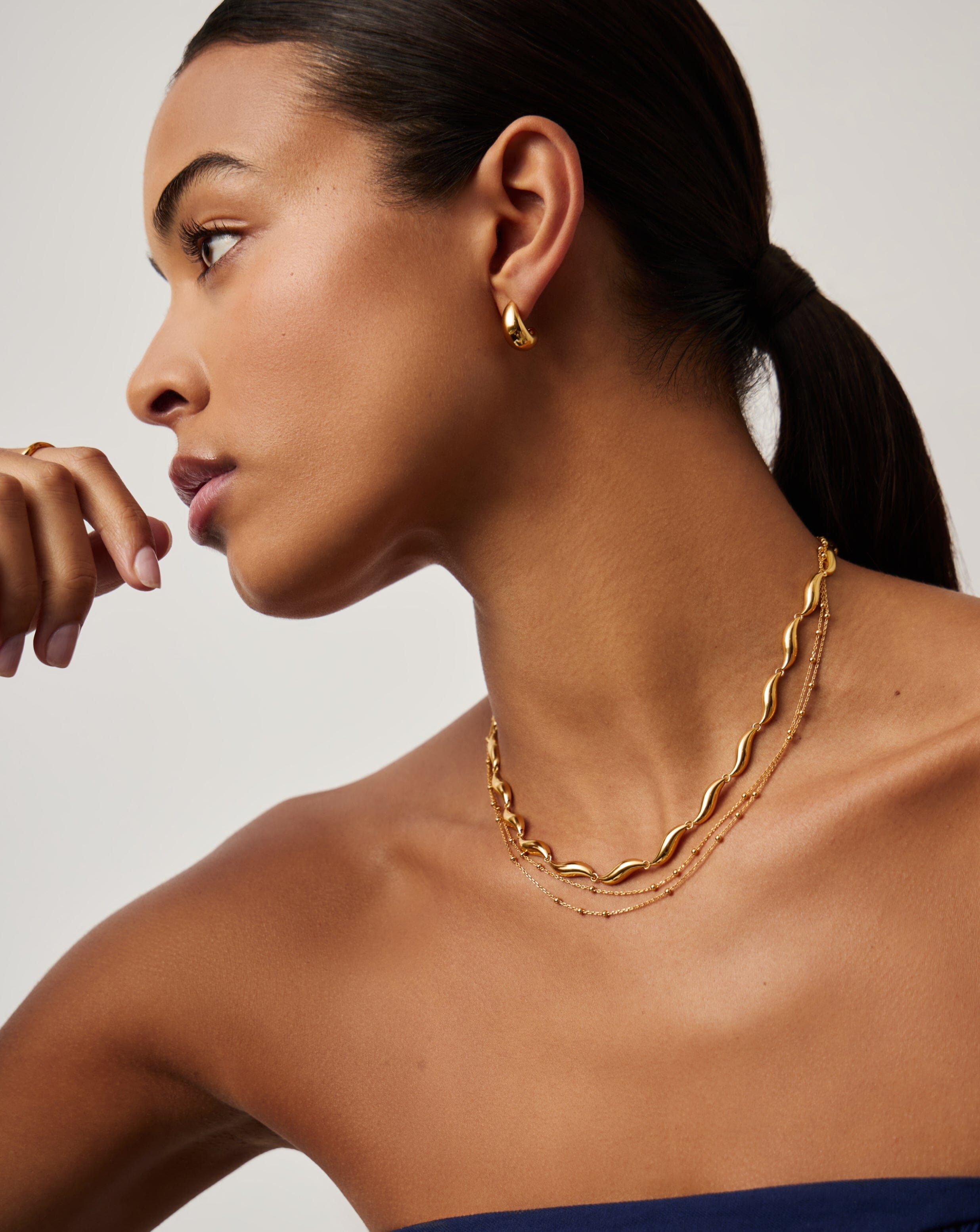 Savi Signature Link Chain Necklace | 18k Gold Plated Necklaces Missoma 