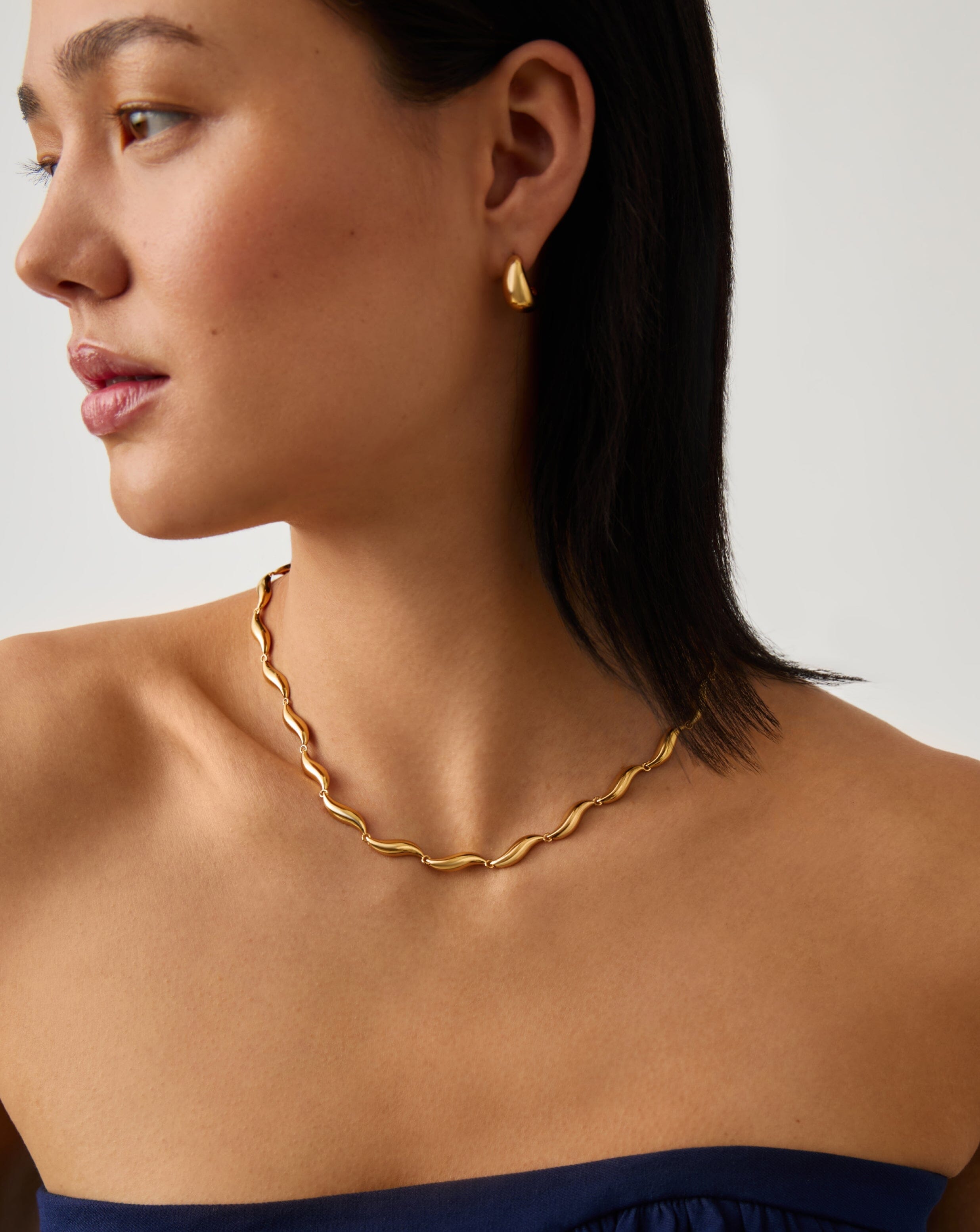 Savi Signature Link Chain Necklace | 18k Gold Plated Necklaces Missoma 