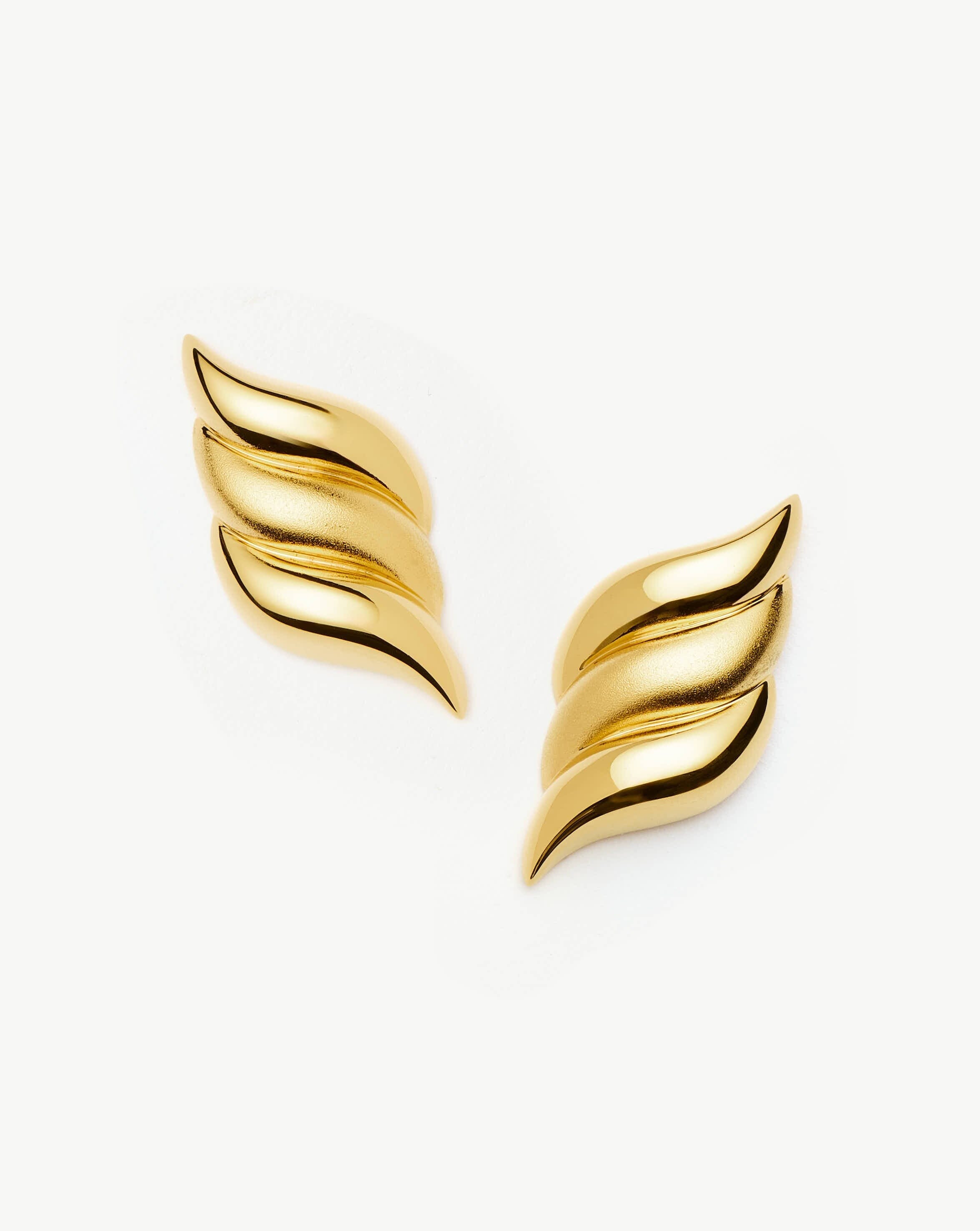 Savi Signature Oversized Stud Earrings | 18k Gold Plated Earrings Missoma 