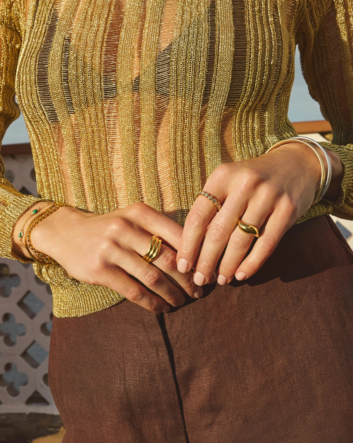 Savi Signature Triple Ring | 18k Gold Plated Rings Missoma 