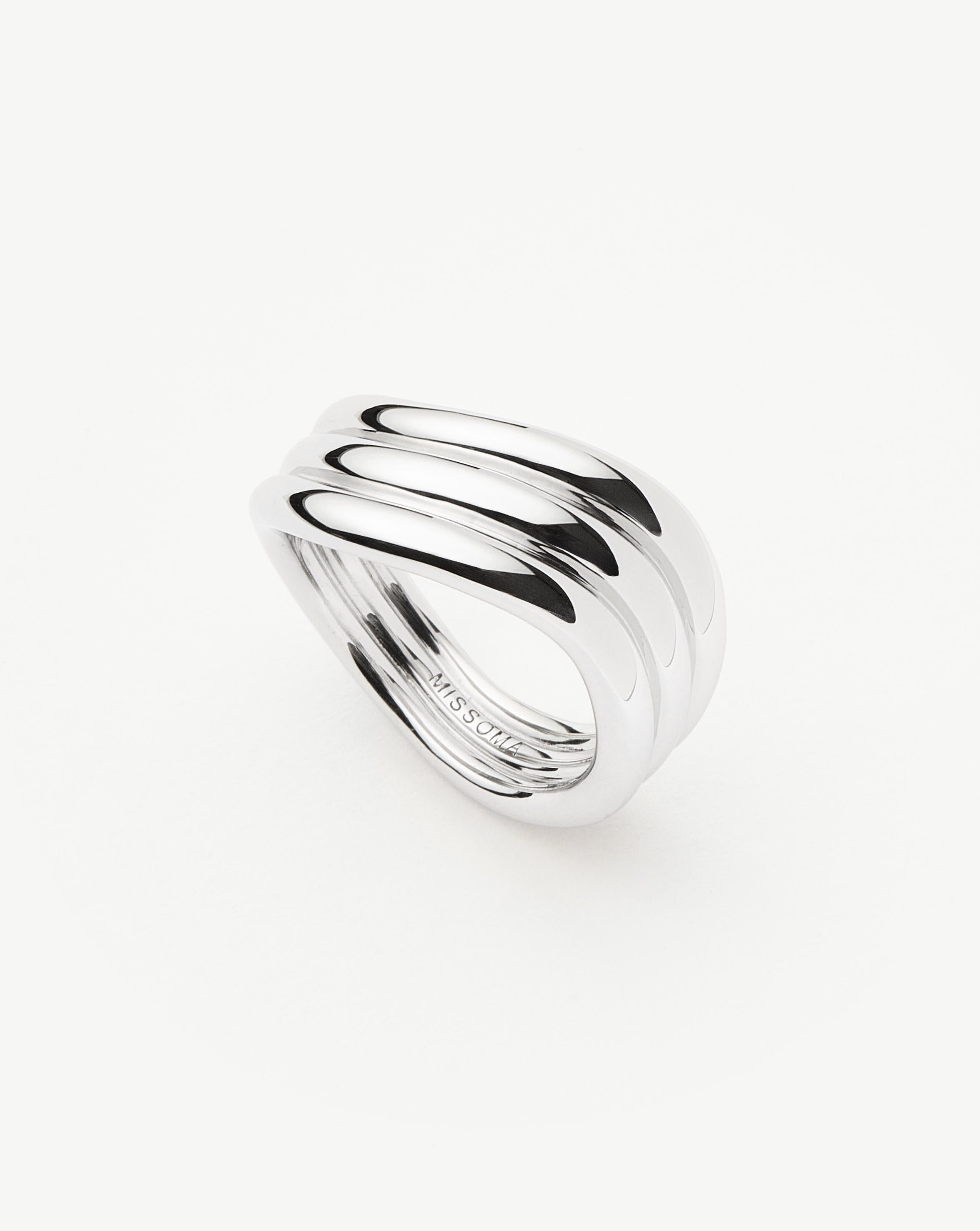 Savi Signature Triple Ring | Silver Plated Rings Missoma 