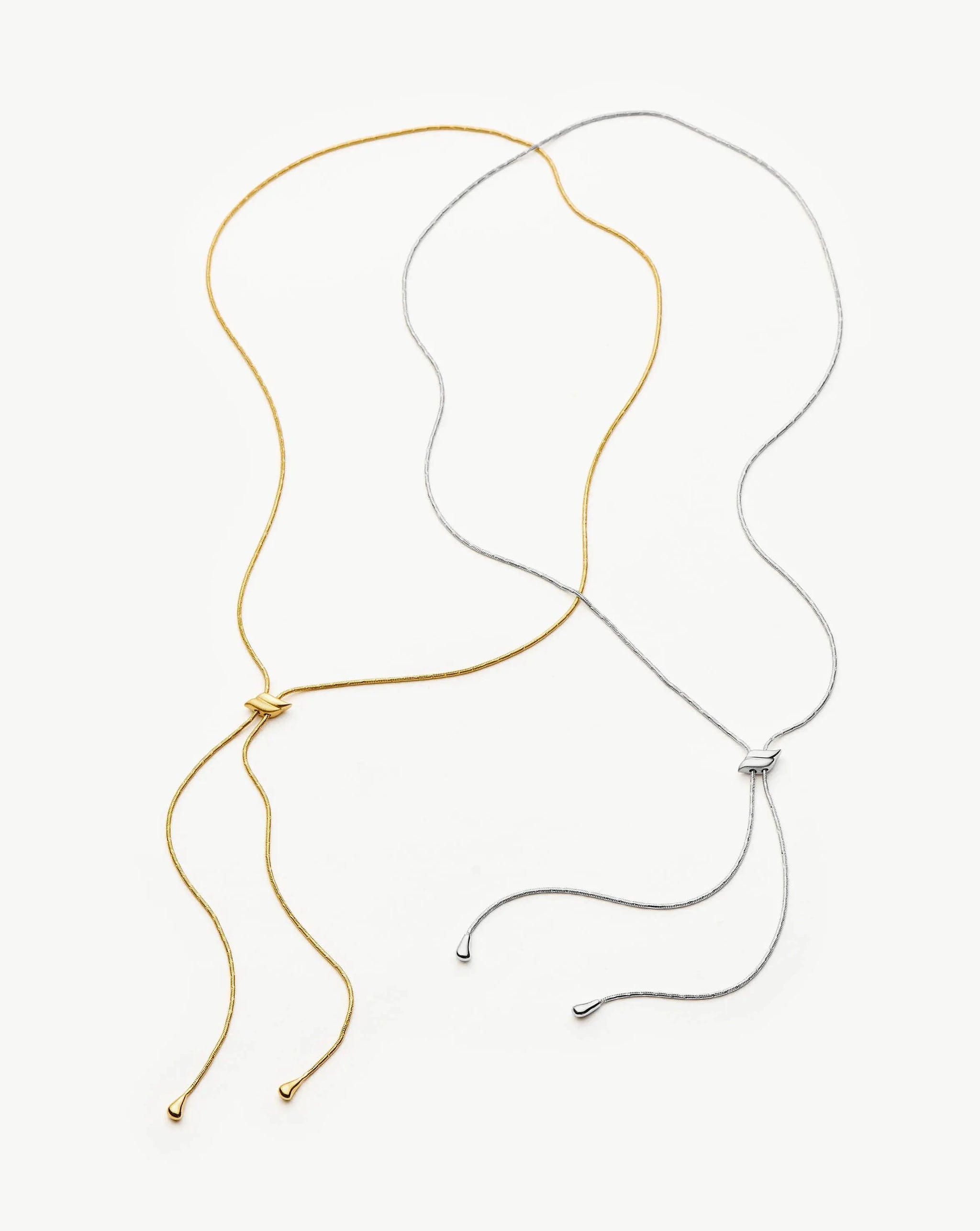 Savi Slider Lariat Chain Necklace | 18k Gold Vermeil Necklaces Missoma 