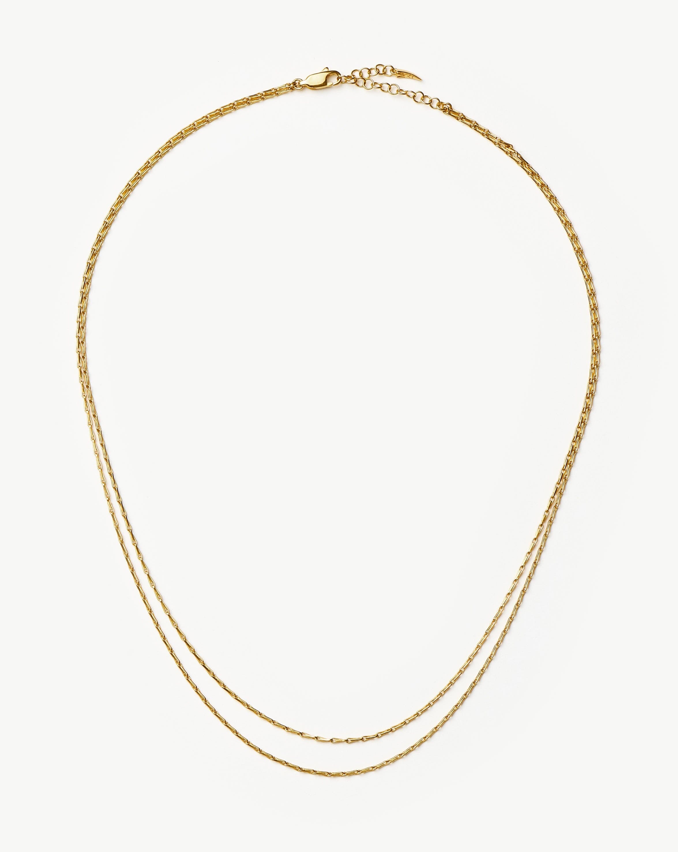 Savi Twisted Double Chain Necklace | 18k Gold Plated Necklaces Missoma 