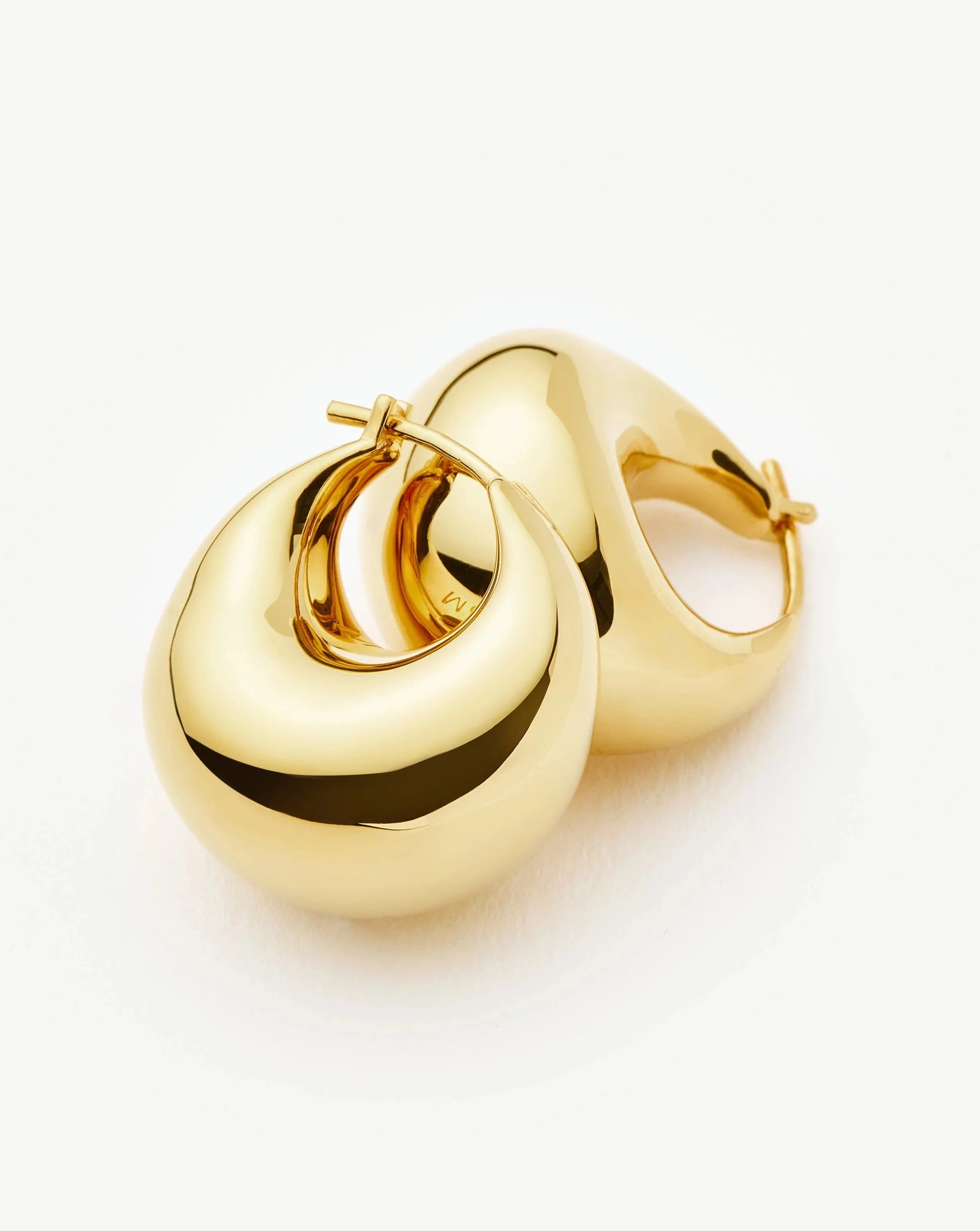 Sculptural Chubby Dome Small Hoop Earrings | 18k Gold Plated Earrings Missoma 