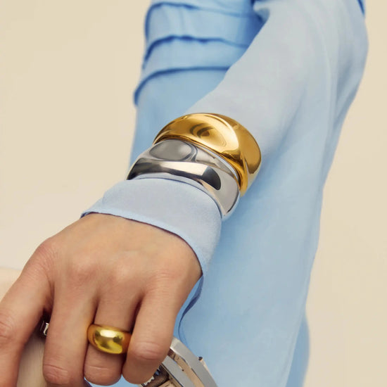 Sculptural Molten Cuff Bracelet | 18k Gold Plated Bracelets Missoma 