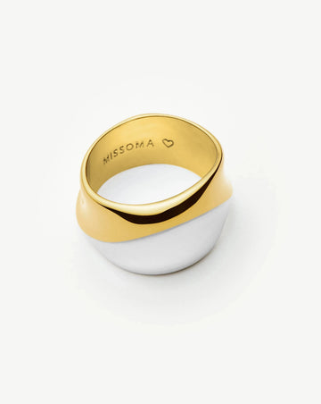 Sculptural Molten Statement Ring | Mixed Metal Rings Missoma 