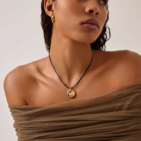 Sculptural Pebble Pendant Necklace Set | Mixed Metal Necklaces Missoma 