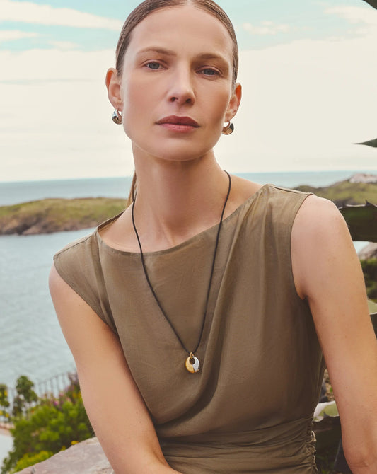 Sculptural Pebble Pendant Necklace Set | Mixed Metal Necklaces Missoma 