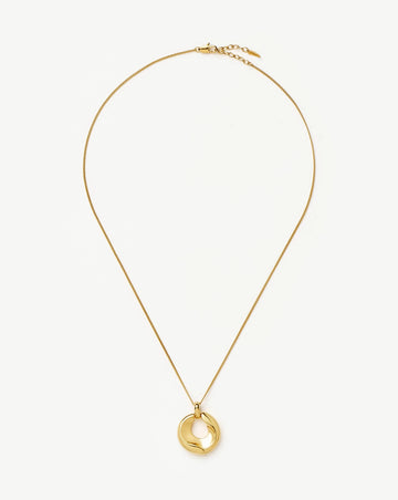 Sculptural Ridge Molten Pendant Necklace | 18k Gold Plated Necklaces Missoma 