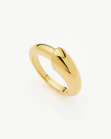 Sculptural Ridge Stacking Ring | 18k Gold Vermeil Rings Missoma 