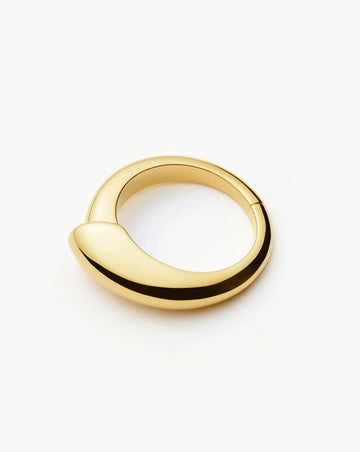 Sculptural Ridge Stacking Ring | 18k Gold Vermeil Rings Missoma 