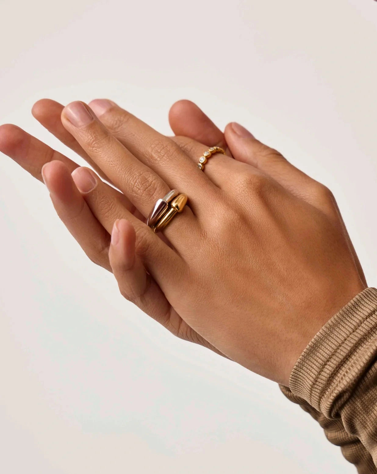 Sculptural Ridge Stacking Ring | 18k Gold Vermeil Rings Missoma 