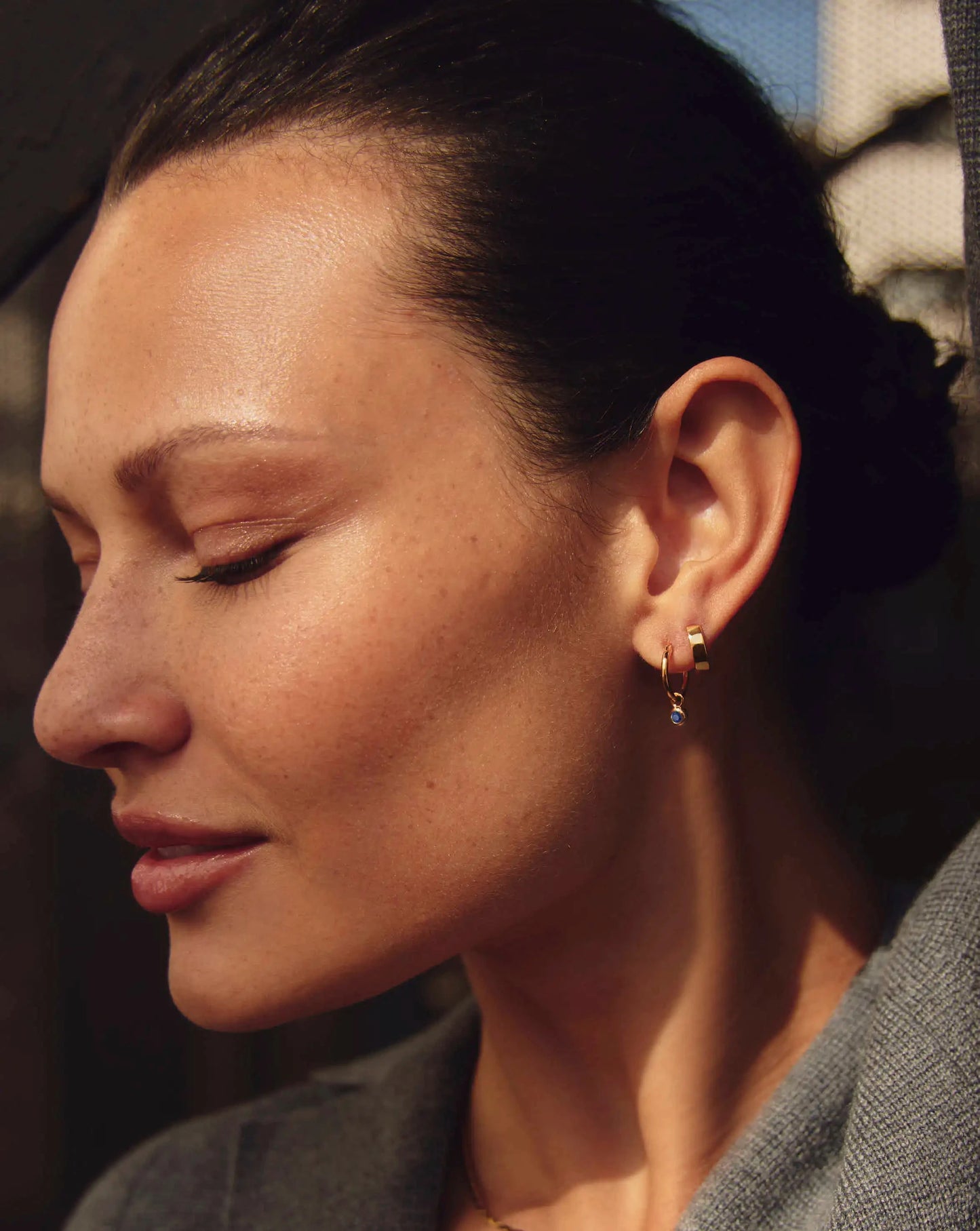 September Birthstone Necklace & Charm Earrings Set | 18k Gold Vermeil/Lapis Necklaces Missoma 