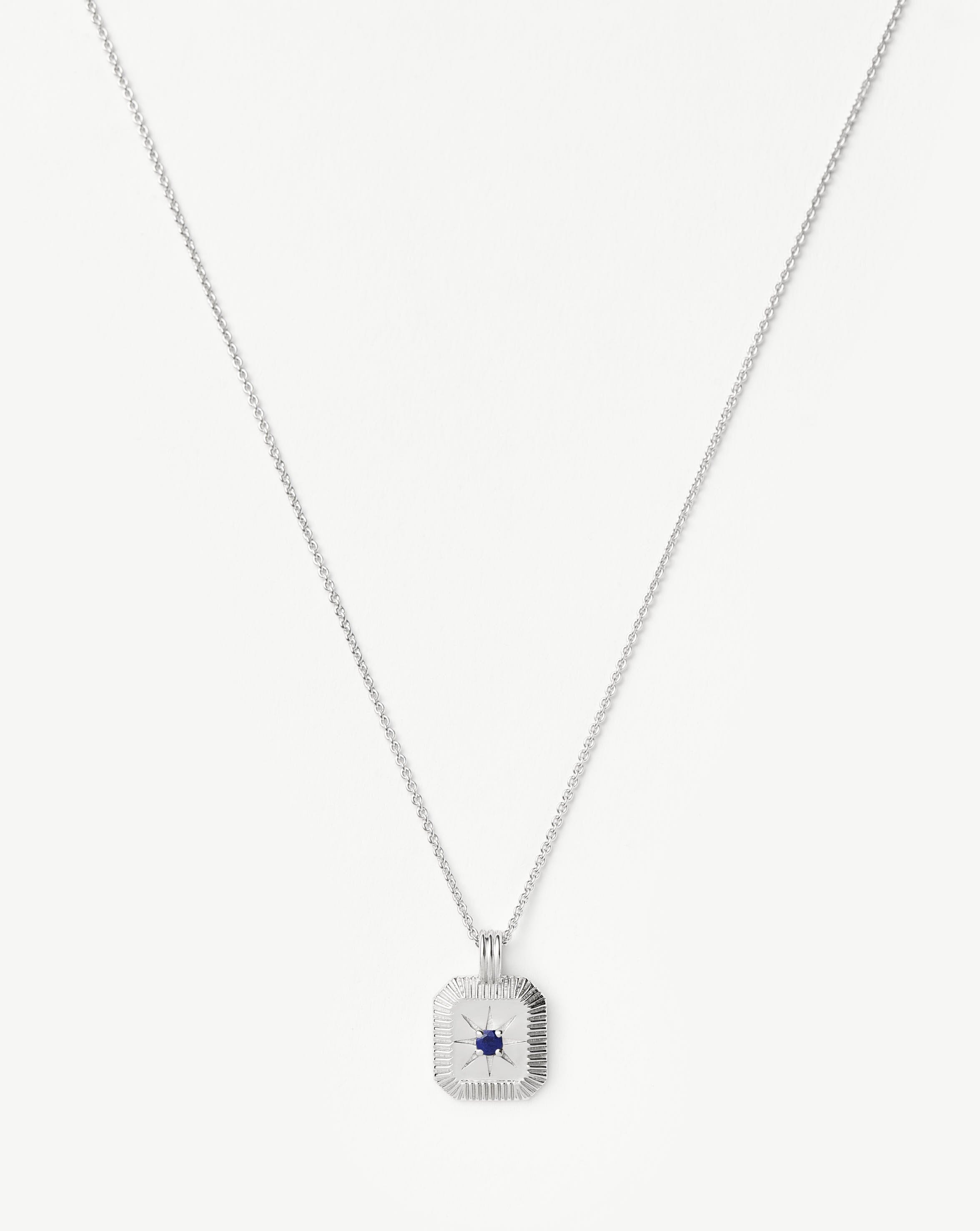 September Birthstone Pendant Necklace | Lapis/September Necklaces Missoma 