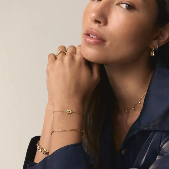 September Birthstone Slider Bracelet | 18k Gold Plated/Lapis Bracelets Missoma 