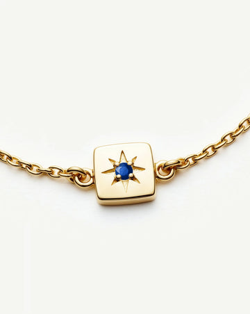 September Birthstone Slider Bracelet | 18k Gold Plated/Lapis Bracelets Missoma 