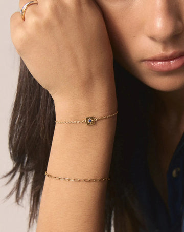 September Birthstone Slider Bracelet | 18k Gold Plated/Lapis Bracelets Missoma 