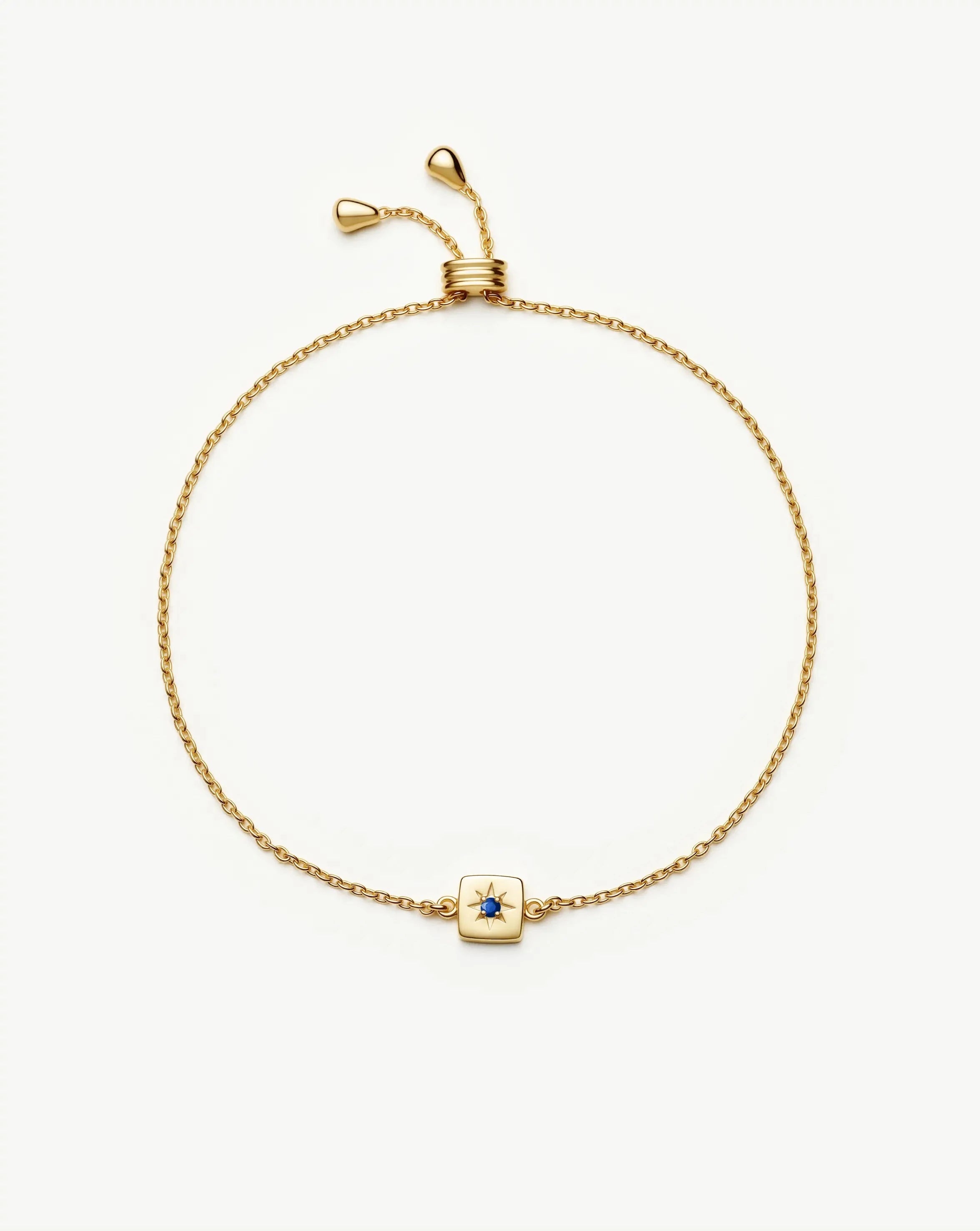 September Birthstone Slider Bracelet | 18k Gold Plated/Lapis Bracelets Missoma 