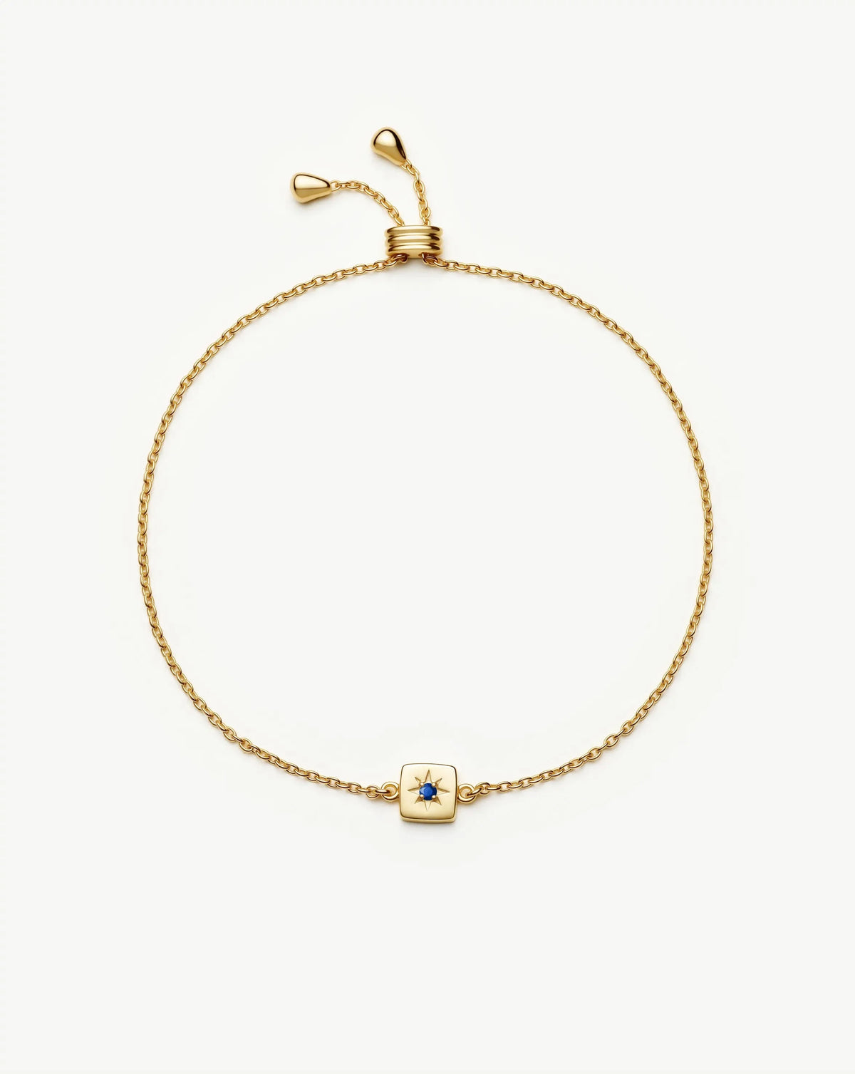 September Birthstone Slider Bracelet | 18k Gold Plated/Lapis Bracelets Missoma 