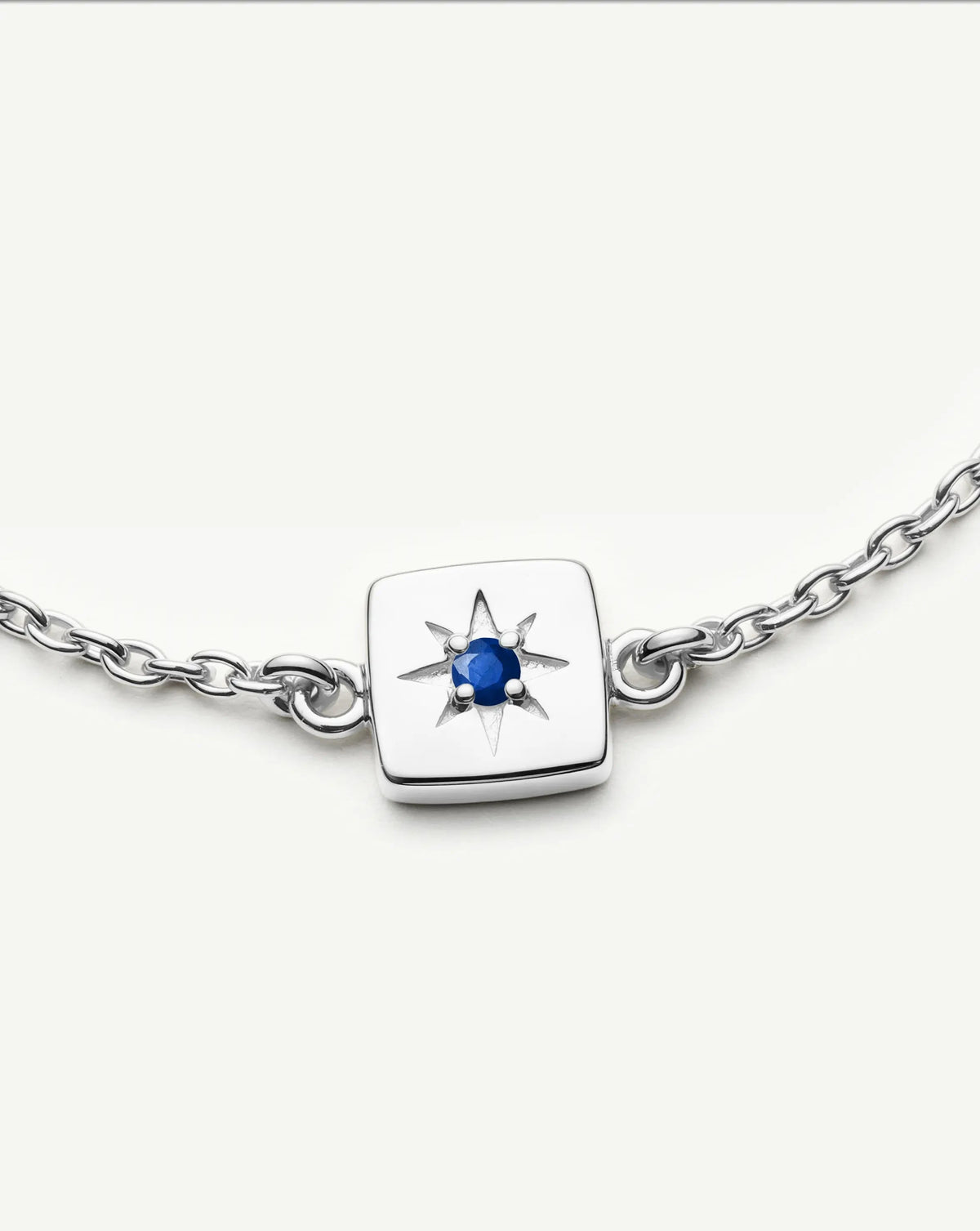 September Birthstone Slider Bracelet | Silver Plated/Lapis Bracelets Missoma 