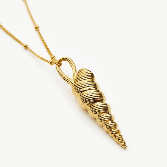 Shell Ridge Pendant Necklace | 18k Gold Plated Necklaces Missoma 