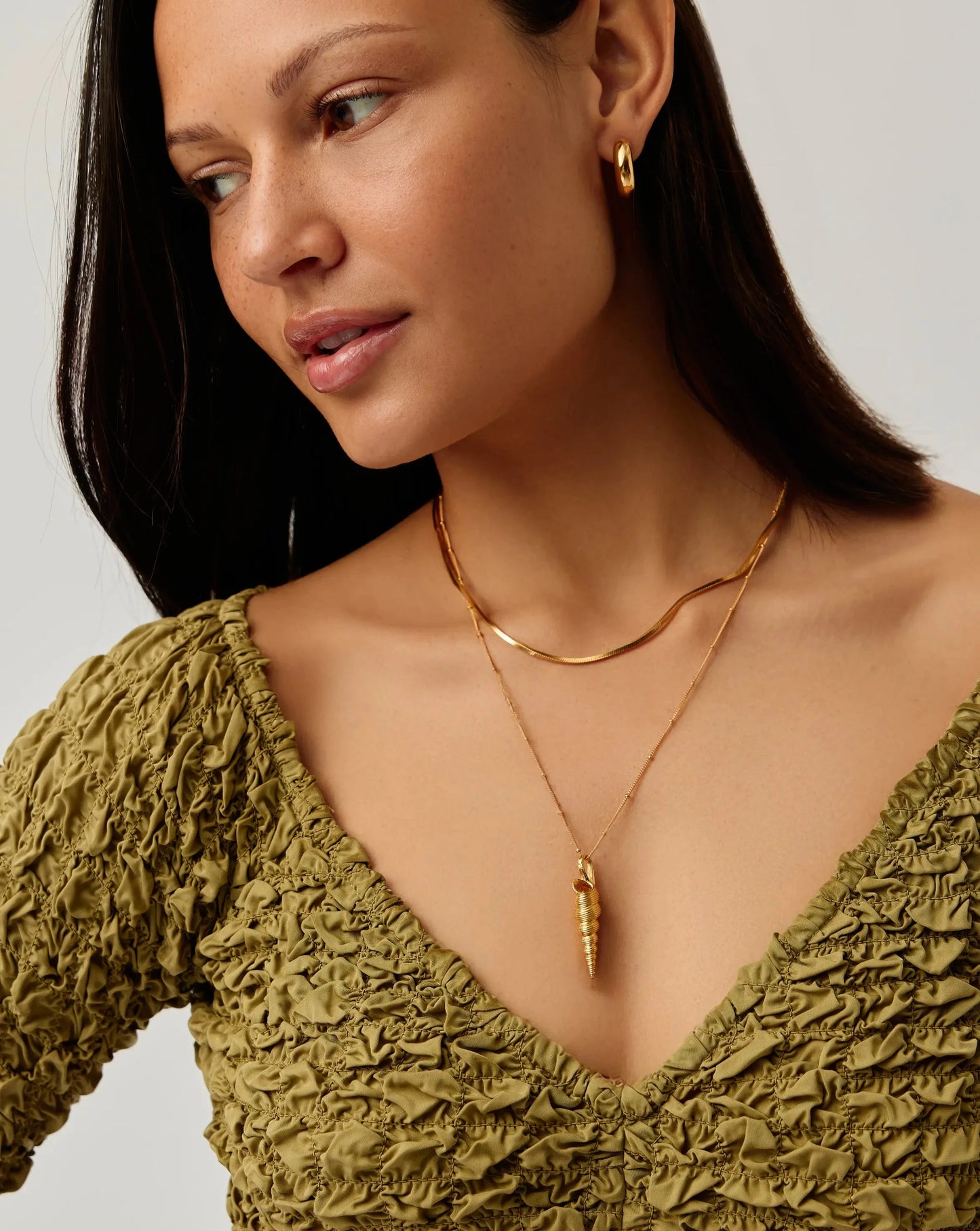 Shell Ridge Pendant Necklace | 18k Gold Plated Necklaces Missoma 