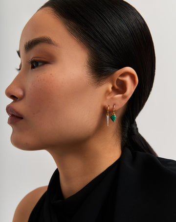Shield & Spike Charm Hoop Earrings Set | 18ct Gold Vermeil Layering Sets Missoma 
