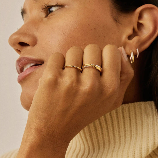 Solar Studded Ring | 18k Gold Vermeil/Cubic Zirconia Rings Missoma 