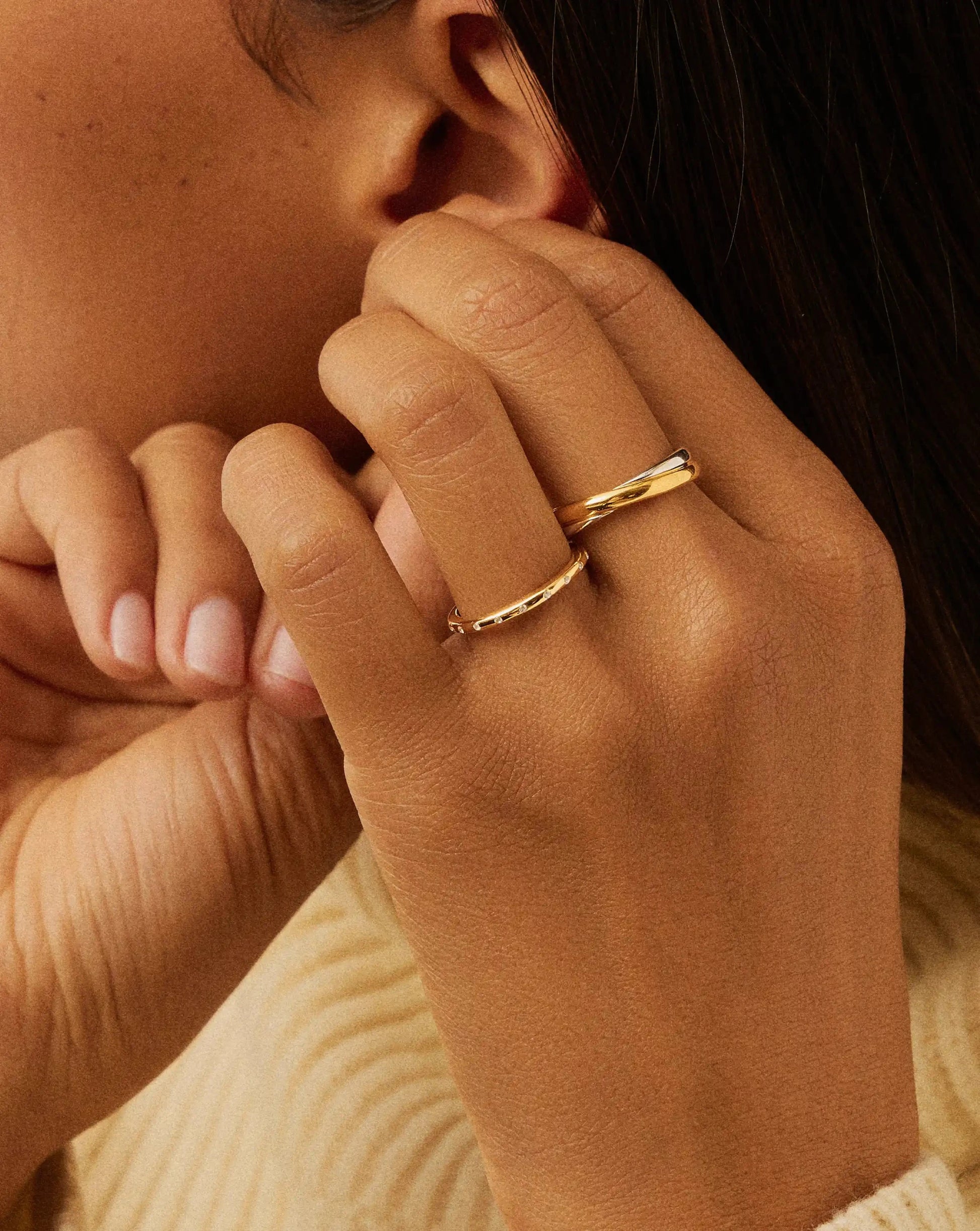 Solar Studded Ring | 18k Gold Vermeil/Cubic Zirconia Rings Missoma 