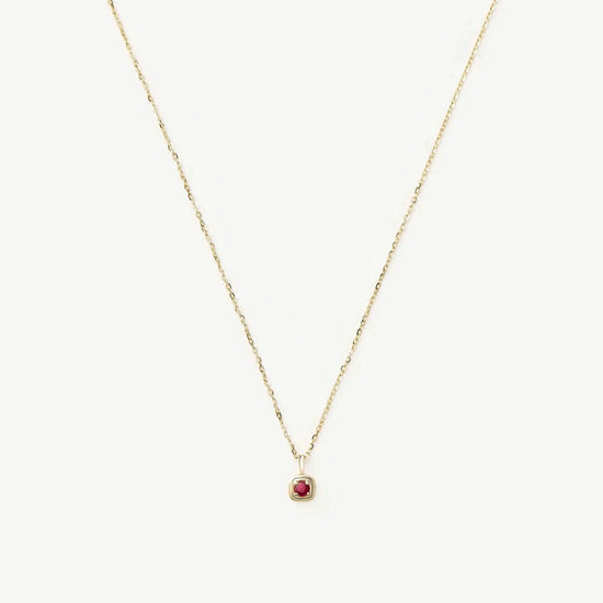 Solid Gold Birthstone Pendant Necklace | 14k Solid Gold Necklaces Missoma 