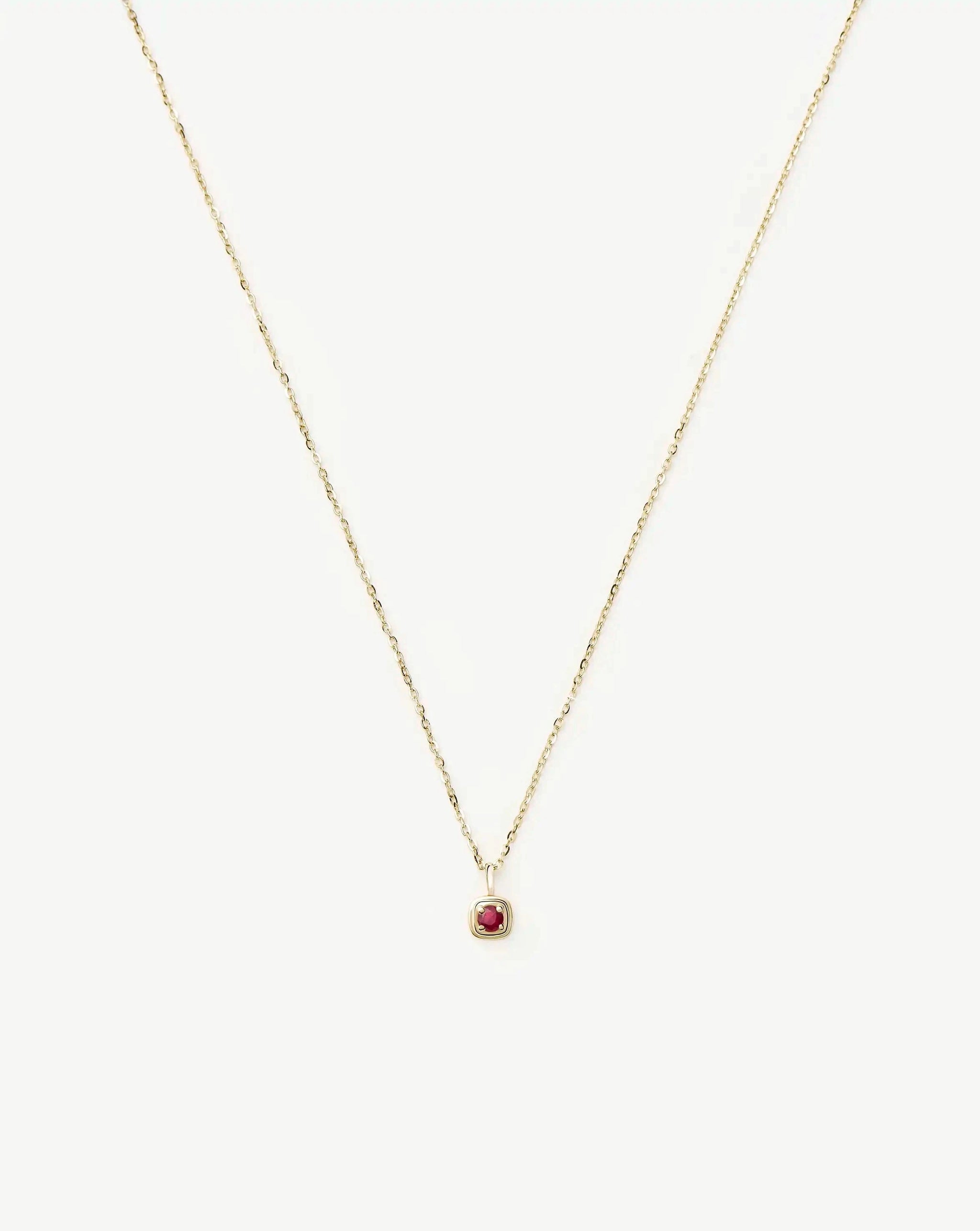 Solid Gold Birthstone Pendant Necklace | 14k Solid Gold Necklaces Missoma 
