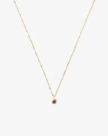 Solid Gold Birthstone Pendant Necklace | 14k Solid Gold Necklaces Missoma 