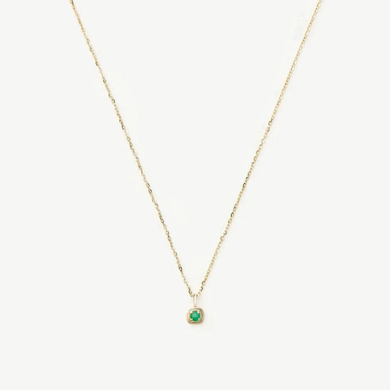 Solid Gold Birthstone Pendant Necklace | 14k Solid Gold Necklaces Missoma 